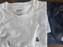 杰克·琼斯（JACK&JONES）25年男装短袖T恤男夏季舒适男士T恤凉感多色半袖纯色水洗不易走形 海军蓝E38 M 175 实拍图