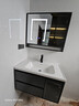 艺昕浴室柜陶瓷一体盆卫生间洗手盆洗脸盆柜组合智能镜套装洗漱洗手台 80CM轻奢灰智能【升级款活动中】 实拍图