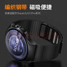 竞技者适于华为手表watch4/Pro表带watch3pro/GT5/GT4/GT3/GT6磁吸钛金属不锈钢手表带男款高级46/48 【升级】曜石黑-工字密网-掉色包赔22mm 实拍图
