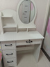 众淘梳妆台小户型卧室小型化妆台小型化妆桌卧室现代简约 【店长推荐】LED灯镜【圆镜款+凳子】80cm 实拍图
