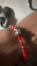 新马年本命年999足银十二生肖红绳手链编织纯银饰品男女转运礼物 爱心卷卷蛇 实拍图