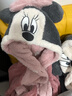 果壳（Gukoo）情侣睡衣冬款毛绒女家居服保暖连帽卡通睡袍男 米妮天堂粉睡袍 L 实拍图