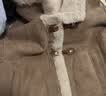百图betu女装冬季新款短外套皮毛一体仿羊羔绒保暖外套女2411T65 卡其色 L 实拍图