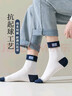 FitonTon6双袜子男秋冬季100%纯棉防臭袜子10A抗菌中筒袜运动袜长筒篮球袜 实拍图