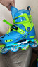 乐秀（ROADSHOW）轮滑鞋儿童专业可调滑冰鞋男女童初学者轮滑鞋3-6-12岁RX1S溜冰鞋 蓝绿单鞋【送轮滑包大礼包】 L 大码(36-39适合8岁+) 实拍图