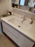 浪鲸浴室柜洗手盆柜组合陶瓷一体盆奶油风卫生间洗脸盆柜组合洗漱台 珍珠白|储物镜柜100cm 实拍图