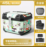 万仕龙摩托车尾箱适用雅迪爱玛台铃电动踏板车后备箱大容量储物箱通用 45L【夏日西瓜】+底板 合金锁【极客尾箱】送安装配件包 实拍图