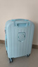甄芝梦多功能行李箱万向轮男女拉杆箱学生密码箱大容量旅行箱拉链款皮箱 冰川蓝【升级多功能】 22英寸 【短途旅行箱】 实拍图