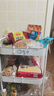 甄严选推车置物架落地多层收纳架宿舍移动零食架厨房架子铁艺带轮储物架 【加厚碳钢】四层白色送滑轮 实拍图