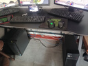 甄严选电脑桌台式电竞桌椅套装组合桌子办公家用桌学习桌书房书桌写字桌 【电竞桌椅套装】黑碳纤维面140*60CM 实拍图