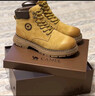 骆驼（CAMEL）王俊凯同款冬加绒户外工装马丁大黄靴男 G122W7757TR 金黄 43 实拍图