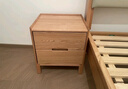 源氏木语实木床头柜北欧卧室收纳柜储物柜橡木床边柜0.45米双抽床头柜 实拍图
