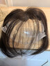 瑞贝卡（Rebecca）假发女真人发丝发际线假发片前额遮白发轻薄隐形头顶刘海补发片 发际线八字刘海 深棕色 25cm 实拍图