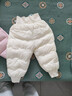 巴拉巴拉婴儿羽绒裤宝宝高腰护肚长裤男女童冬装2025新款保暖时尚束脚裤 奶白小兔-白鸭绒 90 cm-充绒量23g 实拍图