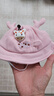 韩贝蓓 婴儿防护面罩儿童渔夫帽防护帽宝宝遮阳帽防飞沫隔离面罩 MZ480 粉色拉链款(42cm;0-4月) 实拍图