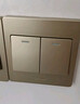 公牛（BULL）墙壁开关 G07系列 二开双控开关 86型面板G07K212C(U6) 香槟金 实拍图