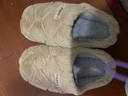 洁丽雅毛绒棉拖鞋秋冬加厚软底男女保暖加绒棉拖鞋浅咖 44/45 实拍图