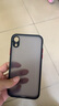 暴走 适用苹果xr手机壳 iPhone XR保护套 镜头全包防摔防指纹魔方硅胶直边撞色透明磨砂男女款 幻夜黑 实拍图