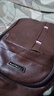 【已售300万】新款男女皮革触感胸包休闲时尚牛津布单肩包斜挎包 升级PU材质-单层棕色 实拍图