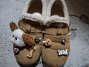 西遇（Westlink）全包加绒勃肯鞋女2025新款冬季丑萌小狗毛毛鞋软底外穿棉鞋 驼色 付款20天 37 实拍图