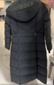 坦博尔鹅绒服女长款连帽收腰加厚女士羽绒服550890D 能量黑V字绗线165 实拍图