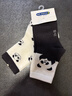 江博士儿童袜子男童春秋季萌趣熊猫中筒袜宝宝袜3-4岁 白/黑 2双 3-4岁 (S) 23-26码 实拍图