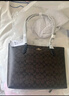蔻驰（COACH）【品牌直供】女士大号大容量单肩手提托特包胡桃木拼黑色CBT20 实拍图