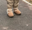 B.Duck小黄鸭童鞋儿童棉靴冬季男女童宝宝加绒保暖毛绒短靴6804棕米27 实拍图