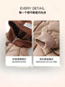 玛米玛卡（MOMOCO）儿童棉服外套冬季保暖连帽棉衣棉袄韩版休闲外套 咖色 120 实拍图