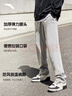 安踏（ANTA）运动裤男士加绒卫裤秋冬季加厚保暖跑步长裤子休闲裤直筒针织裤 【加绒-升级挺括版-直筒】灰色7307-2 XL 实拍图