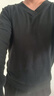 西域骆驼（VANCAMEL）针织衫男商务休闲冬季纯棉V领保暖加绒毛衣打底衫男装 黑色  2XL 实拍图