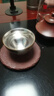 忆亨 主人杯单杯999纯银茶杯公鸡品茗杯镶银茶盏功夫茶碗纯手工鎏银杯 4个款式内银杯 实拍图