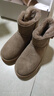 京东京造【厚底增高】中筒雪地靴25秋冬新款女鞋百搭真皮靴子女羚羊棕39 实拍图