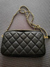 红谷包包女包新款经典头层牛皮菱格斜挎包简约链条包新年礼物 漆黑 实拍图