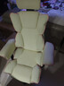 甄严选电脑椅电竞椅家用办公椅人体工学皮革老板椅直播转椅靠背可躺椅子 米白+乳胶【三代升降扶手】 实拍图