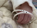 老庙银手镯婴儿古法童镯平安喜乐推拉银镯子宝宝满月周岁生日礼物 【古法款】平安喜乐：约20±1g 实拍图