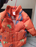 鸭鸭25新款冬装男童中长款羽绒服宝宝小童儿童印花加厚外套 橘色 110 实拍图