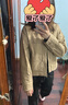 优衣库女装休闲拉链短茄克/外套巴恩风翻领时尚夹克 新款479208 32 深米色 L /160/88A 实拍图