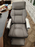 曙光童年真皮老板椅可躺按摩大班椅商务办公椅子舒适久坐书房椅家用电脑椅 深灰色+搁脚 头层牛皮＋按摩 实拍图