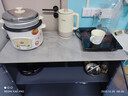 帅仕（shuaishi）厨房置物架落地岩板餐边收纳柜橱柜微波炉烤箱锅具储物架碗柜用具 【免钉安装】灰3层100长45深-可调高丨特厚强承重 实拍图