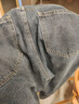唐狮（TonLion）2025女牛仔裤高腰宽松阔腿裤百搭复古裤 灰蓝/二批 28 实拍图