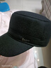 帽子男士秋冬保暖帽户外潮流帽韩版中年平顶帽鸭舌帽 黑色 可调节 实拍图
