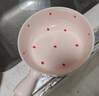 草莓陶瓷碗勺家用高颜值米饭碗少女心甜品碗釉下彩餐具套装 【4件套】手柄碗+手柄盘+碗+勺 实拍图