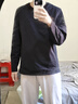 蕉下（beneunder）长袖T恤男士卫衣气绒服保暖打底衫圆领宽松舒适CL010漫暮黑XL 实拍图