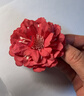 娜扎红色花朵发夹侧边夹旅行发卡新娘发卡夹子头饰发饰 红色花朵发夹 实拍图