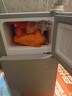 志高（CHIGO）小冰箱迷你小型家用冷藏冷冻两用宿舍出租房用双门办公室电冰箱节能省电 【一级能效】66L银色【三天约一度电】 实拍图