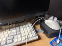 前行者V1蓝牙无线键盘鼠标套装机械手感静音三模男女生办公高颜值键鼠便携电脑笔记本平板iPad手机通用 奶油灰Pro三模键鼠套装RGB光【无线/蓝牙/有线 实拍图