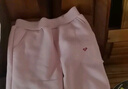 戴维贝拉（DAVE＆BELLA）男童加绒裤子秋冬新款女宝宝束脚裤儿童休闲长裤小童裤子童裤 粉色【现货】 110 cm（建议身高100-110cm） 实拍图