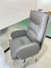 英斯迪尔（INSDEA）家用老板椅舒适久坐办公椅电脑椅可躺靠背椅书房书桌商务沙发座椅 灰色-纳米皮【高弹海绵】 钢制脚 实拍图