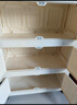 免安装折叠收纳柜衣柜多层储物柜零食柜箱塑料整理柜 奶油款48.5CM面宽-3层 实拍图